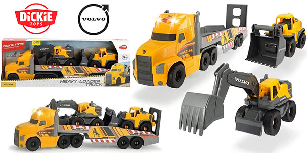 Chollo Camión Mack Truck de Volvo de 70 cm con excavadora y retroexcavadora por sólo 30€ con envío gratis (-50%)