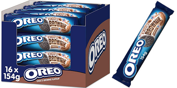 Chollo Pack x16 Paquetes de galletas Oreo Choco Brownie por sólo 13,73€ (-15%)