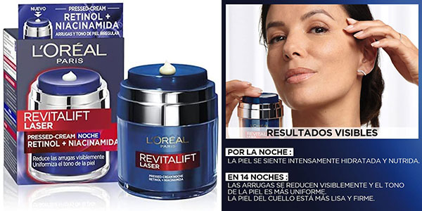 Chollo Crema de noche L’Oréal Paris Revitalift Laser de 50 ml por sólo 14,50€ (-45%)