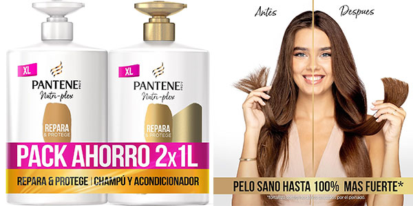 Chollo Pack Pantene Repara y Protege con champú y acondicionador de 1 litro por sólo 16,47€ (-31%)