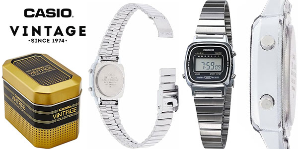 Chollo Reloj Casio LA670WA-1 con correa de acero inoxidable por sólo 23,90€