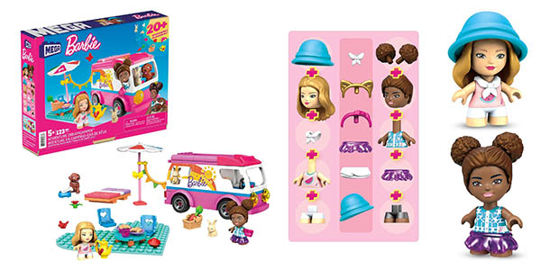 Chollo Supercaravana Mega Construx Barbie con figuras y accesorios por solo 7,50€ (67% de descuento)