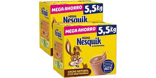 Chollo Megapack Nesquik 11 Kg por sólo 39€ con envío gratis (18% de descuento)