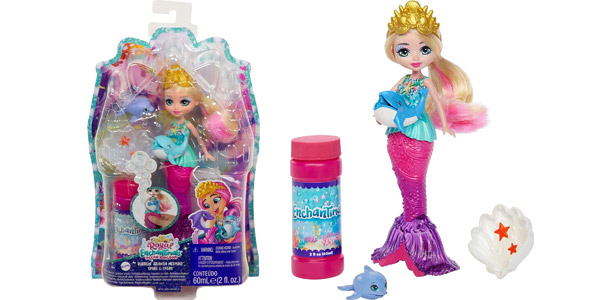 Chollo Muñeca sirena Atlantia Enchantimals para hacer burbujas con mascota delfín por sólo 7,50€ (-62%)