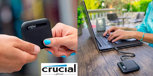 Chollo Disco SSD Crucial X6 USB-C de 1 TB por sólo 62,13€ con envío gratis (-52%)