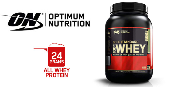 Chollo Proteína en polvo Optimum Nutrition Gold Standard de 900 gramos por solo 33,20€ con envío gratis (-17%)