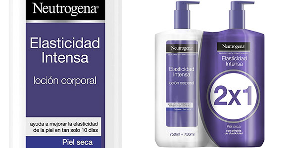 Chollo Pack x2 Loción corporal Neutrogena Elasticidad Intensa de 750 ml por sólo 14,39€ (-29%)