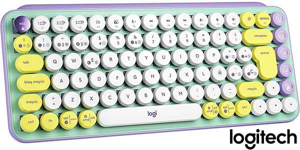 Chollo Teclado mecánico inalámbrico Logitech Pop Keys con teclas emoji personalizables por sólo 60,32€ con envío gratis (-49%)