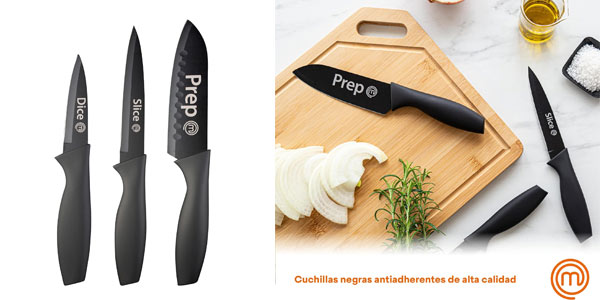 Chollo Set de 3 cuchillos de cocina MasterChef por sólo 9,34€ (-15%)