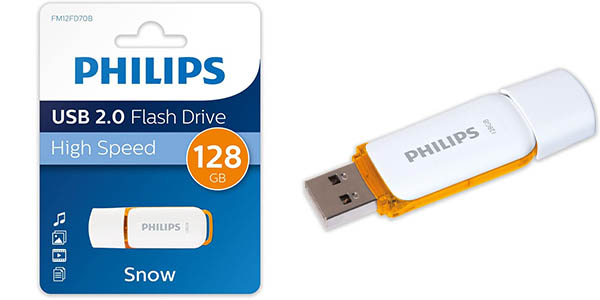 Chollo Pendrive Philips SNOW de 128 GB USB 2.0 por sólo 7,93€ (-21%)