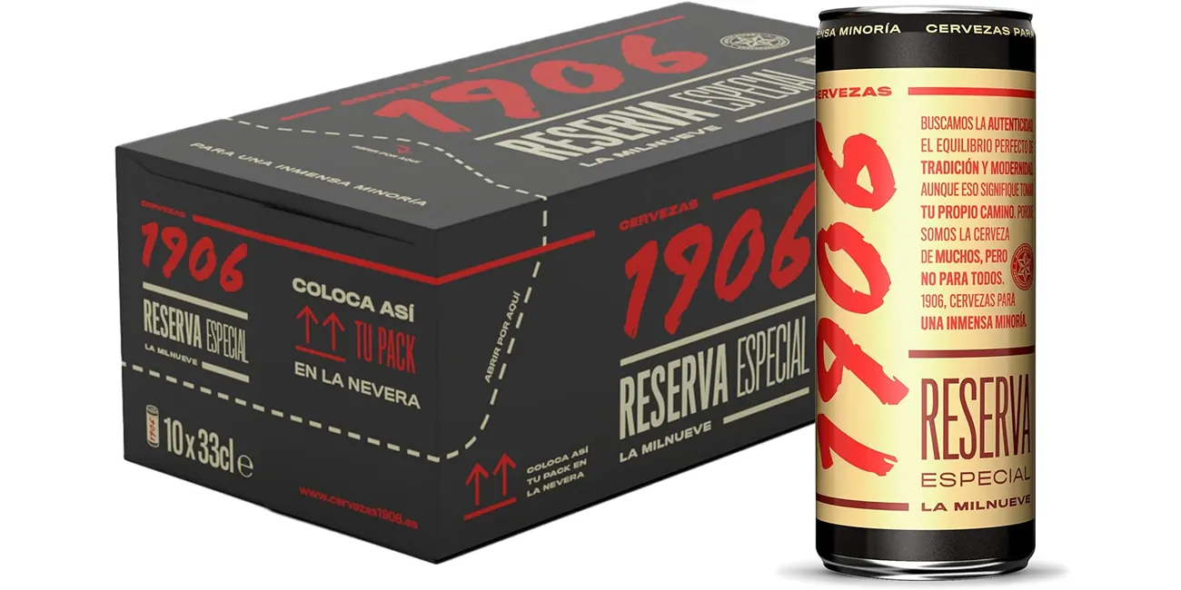 Así es el pack de Cervezas 1906 que encaja como un guante en tu nevera y que hoy podrás comprar al mejor precio