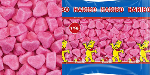 Chollazo Pack de 4 bolsas de gominolas Haribo Corazón Soft Pika de 1 kilo por sólo 9,45€ (-77%)