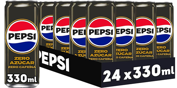 Chollo Pack de 24 latas de Pepsi Zero Sin Cafeína por sólo 12,04€ con descuento automático (-33%)