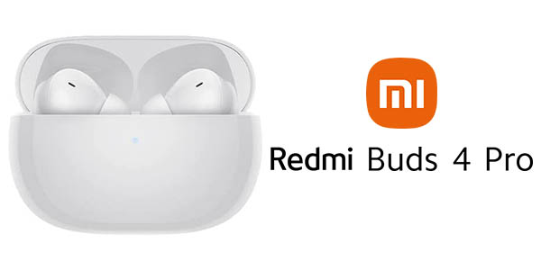 Chollo Auriculares inalámbricos Xiaomi Redmi Buds 4 Pro con estuche de carga por sólo 39,99€ con envío gratis (-44%)