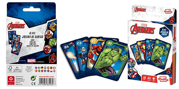 A tus hijos les encantará esta baraja de cartas de los Vengadores de Marvel y a tu bolsillo le flipará su precio de saldo