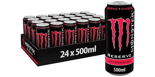 Chollo Pack x24 latas Monster Reserve sabor sandía por solo 27,30€ con envío gratis (-30%)