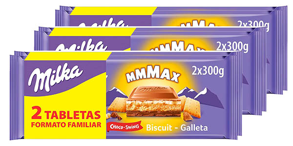 Chollo Pack x6 tabletas Milka MMMAX Choco Swing por solo 12,98€ con 3×2 ¡Corre!