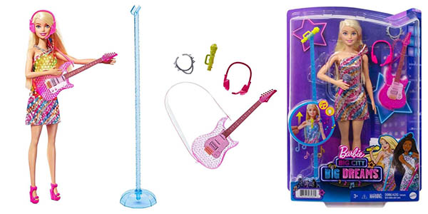 Chollo Muñeca Barbie Malibú con guitarra y accesorios de música por solo 15,90€ (57% de descuento)