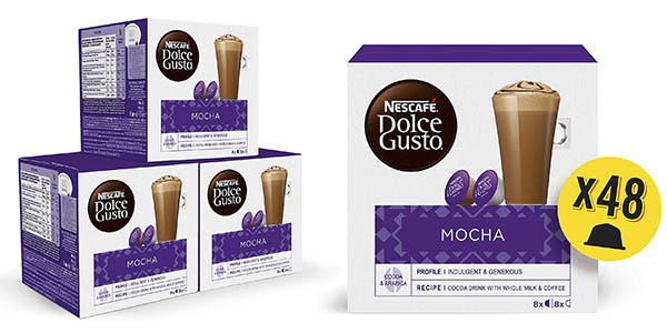 Chollo Pack 3 x 16 Cápsulas de café Nescafé Dolce Gusto Mocha por sólo 11,97€ (17% de descuento)