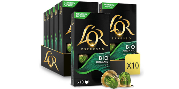 Chollo Pack x100 Cápsulas L’OR Espresso Bio Organic para Nespresso por sólo 36,88€ (20% de descuento)