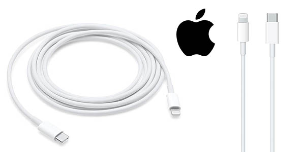 Chollo Cable Apple de USB-C a conector Lightning de 2 metros por sólo 19,99€ (43% de descuento)