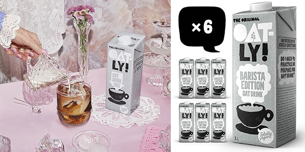 Chollo Pack x6 Bebida de avena Oatly Barista Edition de 1 litro por sólo 12,59€ (-16%)