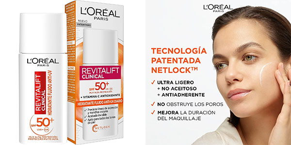 Chollo Crema hidratante L’Oréal Paris Revitalift Clinical SPF50+ de 50 ml por sólo 12,04€ (-33%)