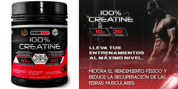 Chollo Flash: Suplemento monohidrato Healthy Fusion Creatina X4 100% por sólo 16,56€ (-33%)