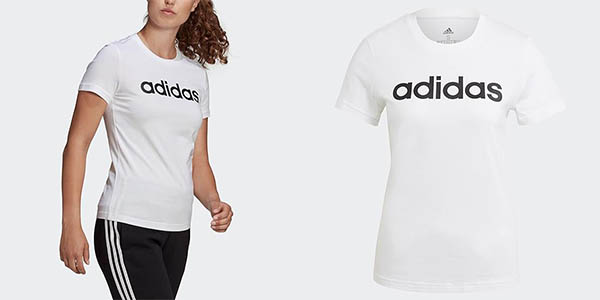 Chollo Camiseta Adidas Essentials Slim Logo para mujer por solo 16,47€ (34% de descuento)