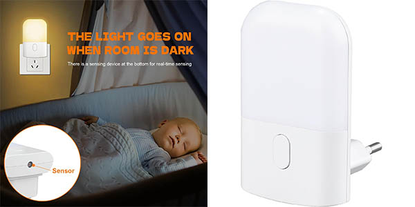 Chollo Luz nocturna infantil LED GRIFEMA con sensor de luminosidad por sólo 5,99€ (-14%)