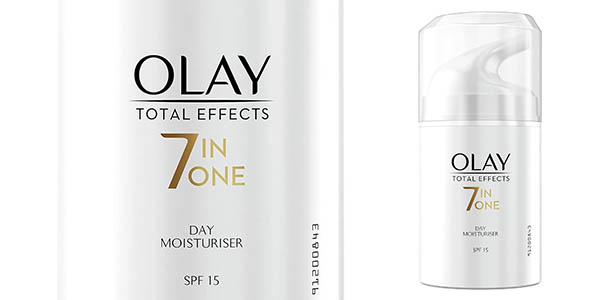 Chollo Crema hidratante de día Olay Total Efects 7 in One con SPF 15 de 50 ml por sólo 10,50€ (47% de descuento)