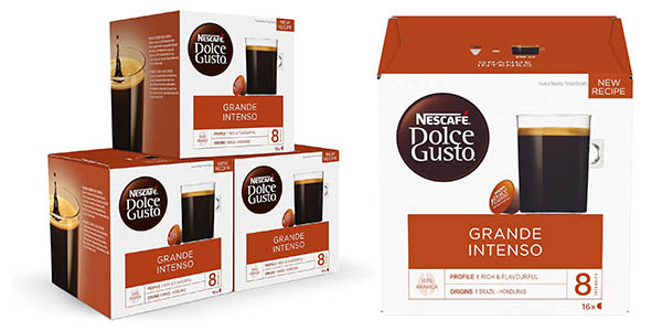 Chollo Pack x48 cápsulas Dolce Gusto Café Grande Intenso por solo 12,45€ (15% de descuento)