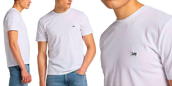 Chollo Camiseta básica Lee Patch Logo para hombre por sólo 15€ (-40%)