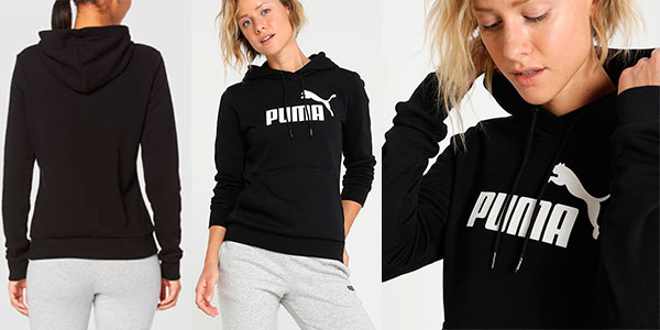 Chollo Sudadera Puma Essentials Logo con capucha para mujer por sólo 25€