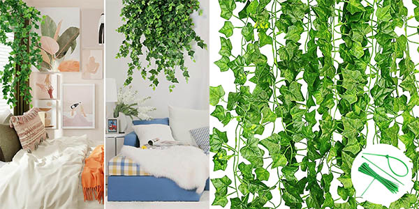 Chollo 12 plantas de hiedra artificial Noa Home Deco por solo 7,75€ (29% de descuento)