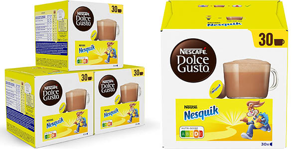 Chollo Pack 90 cápsulas Nescafé Dolce Gusto Nesquik por sólo 21,03€ (-15%)