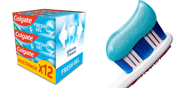 Chollo Pack x12 pasta de dientes Colgate Fresh Gel de 75 ml por sólo 18,08€ (-24%) ¡1,50€ cada una!