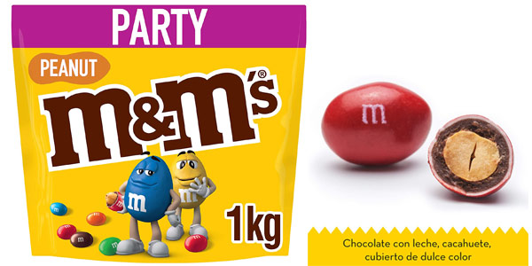 Chollo Snack M&Ms Party Peanuts de 1 kg por sólo 10,95€ (11% de descuento)