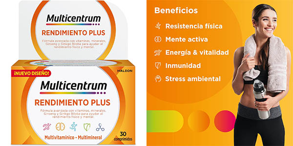 Chollo Multicentrum Rendimiento Plus 30 Comprimidos por sólo 9,70€ (25% de descuento)