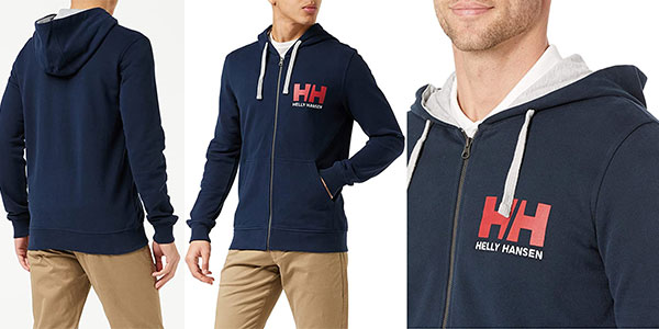 Chollo Sudadera con capucha Helly Hansen Logo Full Zip para hombre por sólo 45,90€ con envío gratis (-54%)