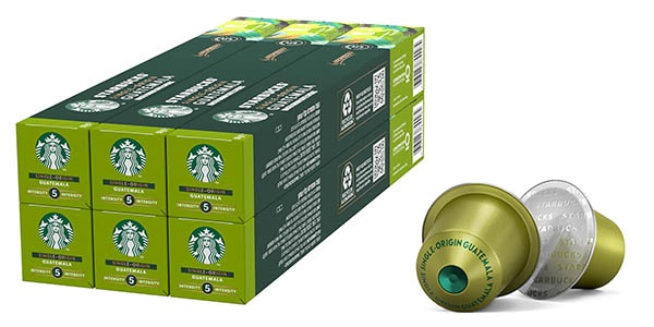 Chollo Pack x60 cápsulas de café Starbucks Single-Origin Guatemala por solo 22,93€ (A 3,82€ cada caja)