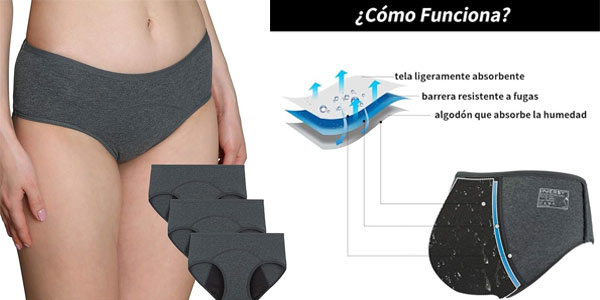 Chollo Pack x3 Bragas menstruales Innersy por sólo 10,99€ (-52%)