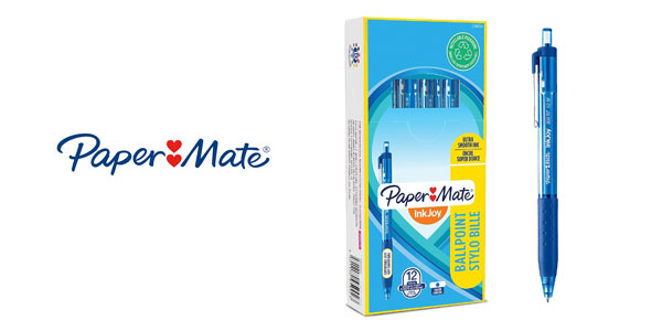 Chollo Pack 12 Bolígrafos Paper Mate InkJoy 300RT de punta media 1 mm color azul por sólo 8,49€ ¡A 0,71€ cada uno!