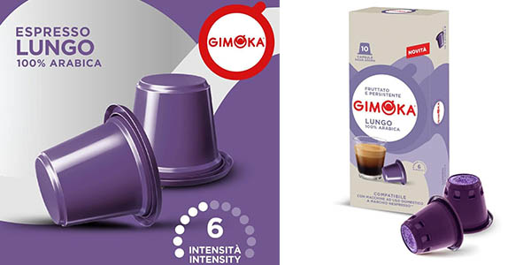 Chollo Pack x100 cápsulas de café Gimoka Lungo para Nespresso por solo 13,98€ ¡A 14 céntimos cada una!