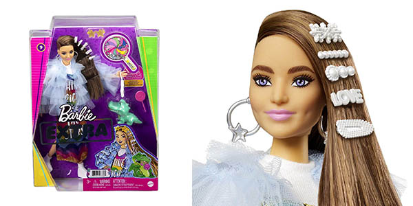 Chollo Barbie Extra con vestido arcoíris de Mattel por solo 14€ (60% de descuento