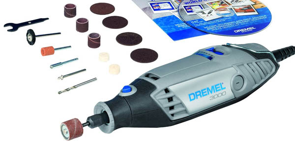 Chollo Flash Multiherramienta Dremel 3000 de 130W con 15 accesorios y estuche por sólo 39,50€ con envío gratis (-50%)