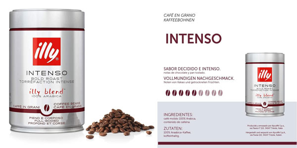 Chollo Lata de café en grano Illy de tueste INTENSO de 250 gramos por sólo 5,79€ (-37%)