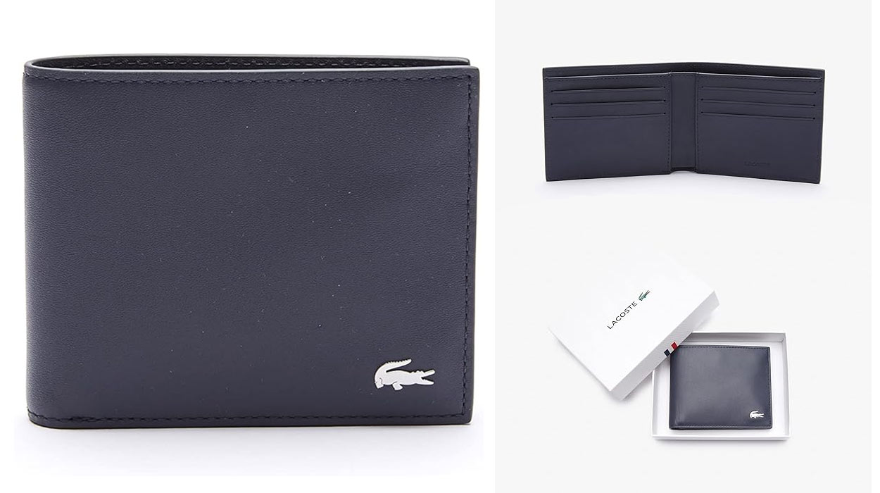 Amazon funde el precio de esta elegantísima billetera de piel Lacoste y hoy te la llevas con un 51% de descuento