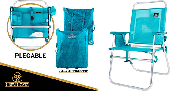 Chollo Silla de playa plegable CREVICOSTA por sólo 29,99€ con envío gratis (-40%) ¡Top ventas!