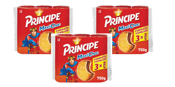 Chollo Pack x9 Paquetes de galletas Príncipe Maxi Choc por sólo 11,78€ con oferta 3×2 ¡A 1,31€ cada uno!